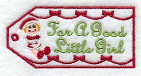 Good Little Girl Gift Tag (In-the-Hoop)