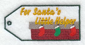 Santa's Little Helper Gift Tag (In-the-Hoop)