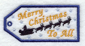 Santa's Sleigh Gift Tag (In-the-Hoop)