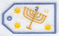 Hanukkah Night 2 Gift Tag (In-the-Hoop)