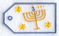 Hanukkah Night 3 Gift Tag (In-the-Hoop)