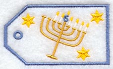 Hanukkah Night 6 Gift Tag (In-the-Hoop)