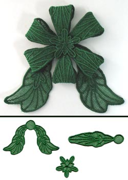 Flower and Leaves 3D Bow (Lace)