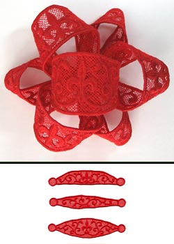 Fleur-de-Lis 3D Bow (Lace)