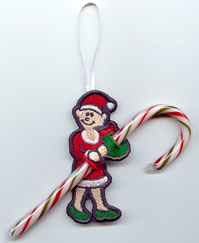 Mrs. Claus Candy Cane Holder (In-the-Hoop)