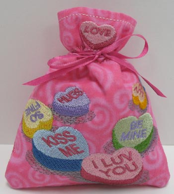Conversation Heart Drawstring Bag (In-the-Hoop)