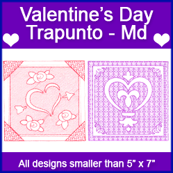 A Valentine's Day Squares Design Pack (Trapunto)