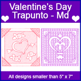 A Valentine's Day Squares Design Pack (Trapunto)