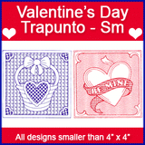 A Valentine's Day Squares Design Pack (Trapunto)