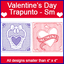 A Valentine's Day Squares Design Pack (Trapunto)