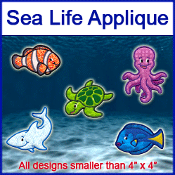 A Sea Life Applique Design Pack