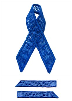 Autism Awareness Ribbon (Lace)
