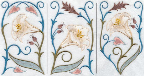 Jacobean Lily Bell Pull - Lg (3 pieces)