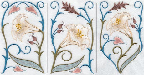 Jacobean Lily Bell Pull - Lg (3 pieces)