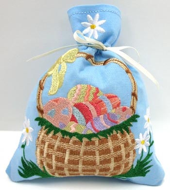 Egg-cellent Easter Basket Drawstring Bag (In-the-Hoop)