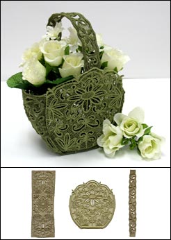 Daisy Flower Girl Basket (Lace)