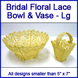 A Bridal Floral Bowl & Vase (Lace) Design Pack