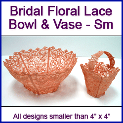 A Bridal Floral Bowl & Vase (Lace) Design Pack