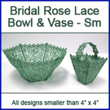 A Bridal Rose Bowl & Vase (Lace) Design Pack