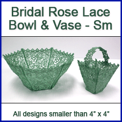 A Bridal Rose Bowl & Vase (Lace) Design Pack