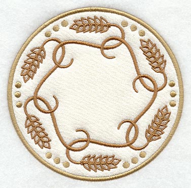 Wheat Stalk Trivet (In-the-Hoop)