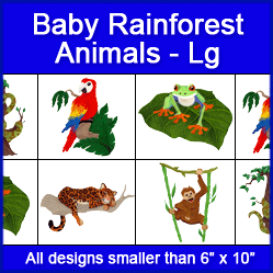 A Baby Rainforest Animals Design Pack