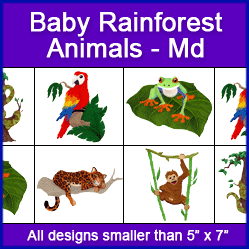A Baby Rainforest Animals Design Pack