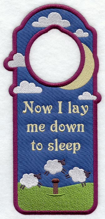 Now I Lay Me Down To Sleep Door Hanger (In-the-Hoop)