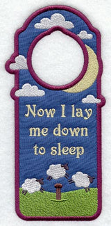 Now I Lay Me Down To Sleep Door Hanger (In-the-Hoop)