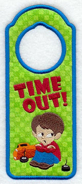Time Out! Door Hanger - Boy (In-the-Hoop)
