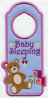 Baby Sleeping Door Hanger (In-the-Hoop)