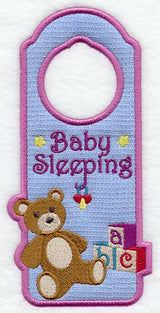 Baby Sleeping Door Hanger (In-the-Hoop)