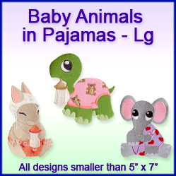 A Baby Animals in Pajamas Design Pack