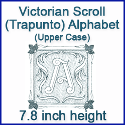 A Victorian Scroll Alphabet Design Pack (Trapunto)
