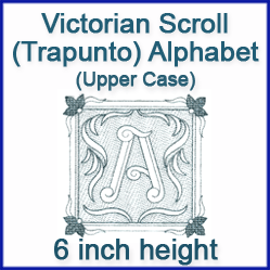 A Victorian Scroll Alphabet Design Pack (Trapunto)
