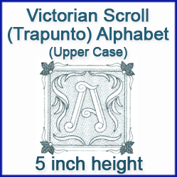 A Victorian Scroll Alphabet Design Pack (Trapunto)