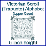 A Victorian Scroll Alphabet Design Pack (Trapunto)