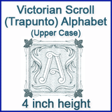 A Victorian Scroll Alphabet Design Pack (Trapunto)