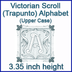 A Victorian Scroll Alphabet Design Pack (Trapunto)