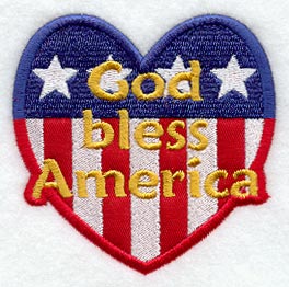 God Bless America Magnet (In-the-Hoop)