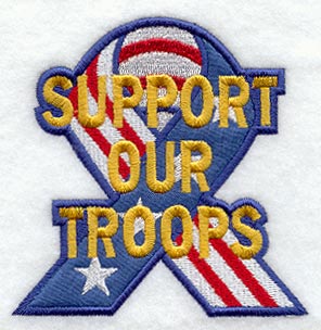 Support Our Troops Ribbon Magnet (In-the-Hoop)