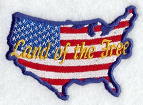 Land of the Free Magnet (In-the-Hoop)