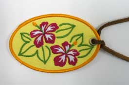 Hibiscus Luggage Tag (In-the-Hoop)