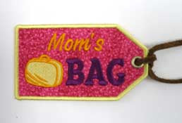 Mom's Bag Luggage Tag (In-the-Hoop)