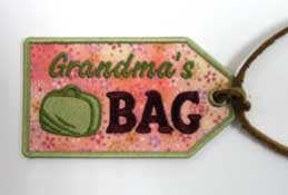 Grandma's Bag Luggage Tag (In-the-Hoop)