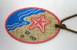 Seaside Luggage Tag (In-the-Hoop)