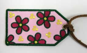 Flower Power Luggage Tag (In-the-Hoop)