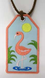 Flamingo Luggage Tag (In-the-Hoop)