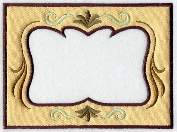 Art Nouveau Fans and Scrolls Photo Frame (In-the-Hoop)