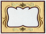 Art Nouveau Fans and Scrolls Photo Frame (In-the-Hoop)